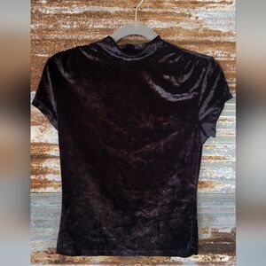 Black Velour top size Small